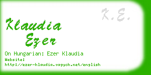 klaudia ezer business card